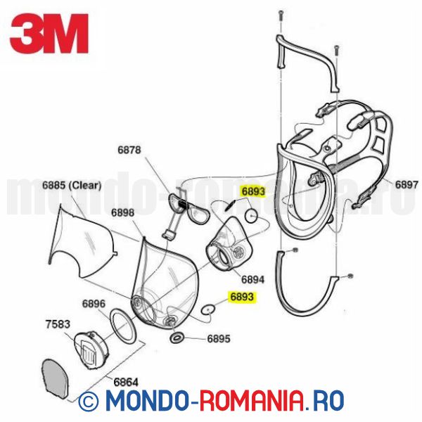 Accesorii 3M pentru mastile integrale 3M 6700,6800,6900